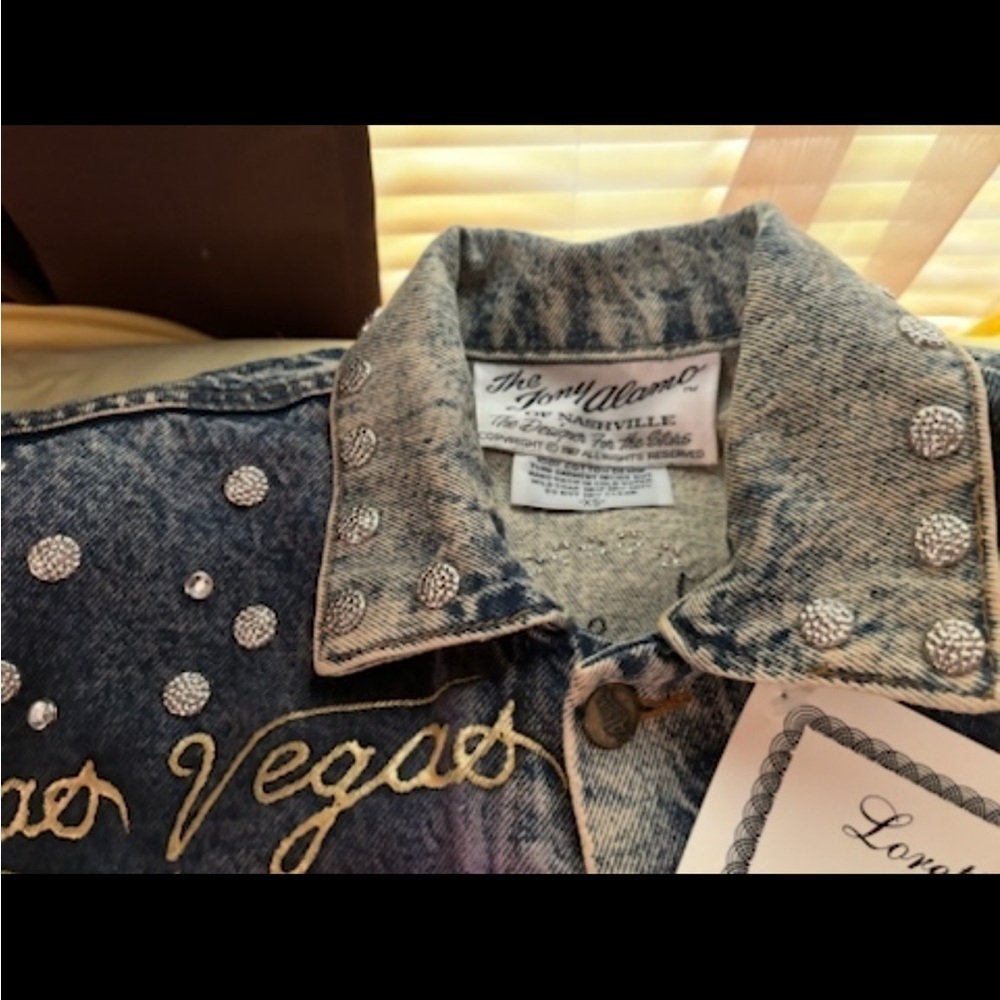 VTG Tony Alamo Las Vegas Strip Denim Jacket Size XS Signed/Worn By Loretta Lynn - Picture 6 of 13